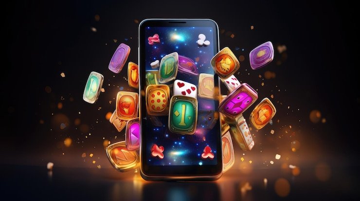 Antarmuka aplikasi mobile qq777slot dengan permainan slot dan live casino